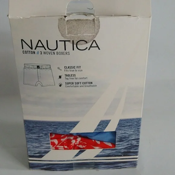 Nautica Men's Cotton Woven 3 Pack Boxer Size Small 28-30 - Picture 2 of 4